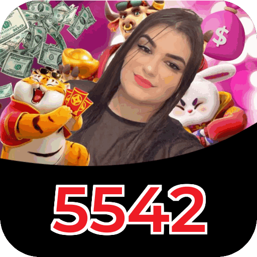 Interface do aplicativo 5542 mostrando jogos disponíveis no iOS e Android